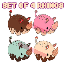 Load image into Gallery viewer, Dessert Rhino Vinyl Sticker