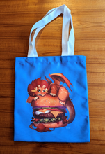 Load image into Gallery viewer, Burger Dragon Tote Bag
