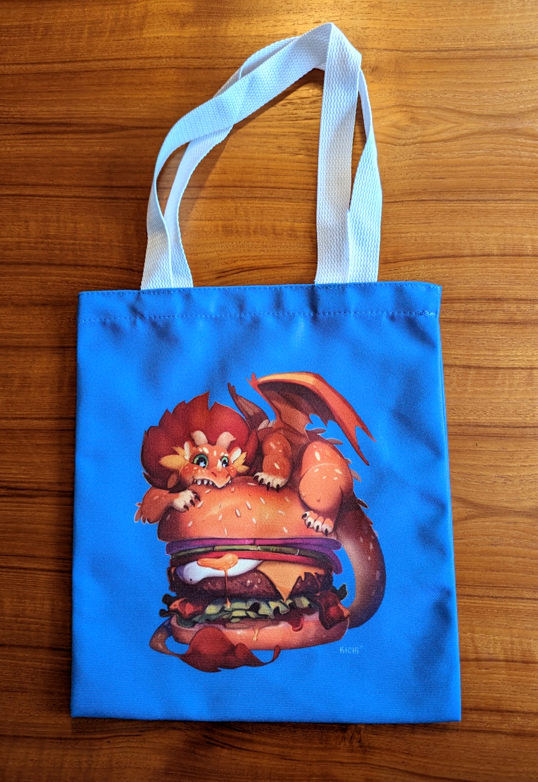 Burger Dragon Tote Bag
