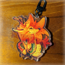 Load image into Gallery viewer, Tiger lily Dragon Keychain
